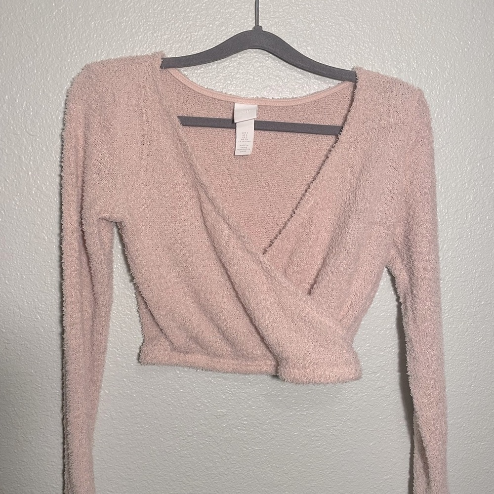SOLD - H&M Fluffy Wrap Top